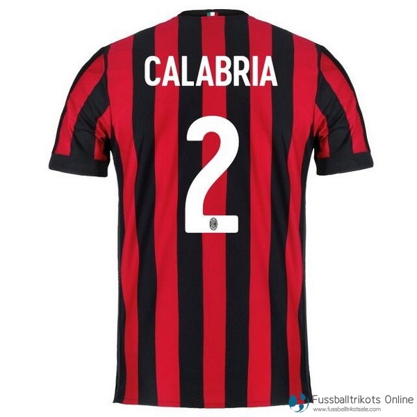 AC Milan Trikot Heim Calabria 2017-18 Fussballtrikots Günstig